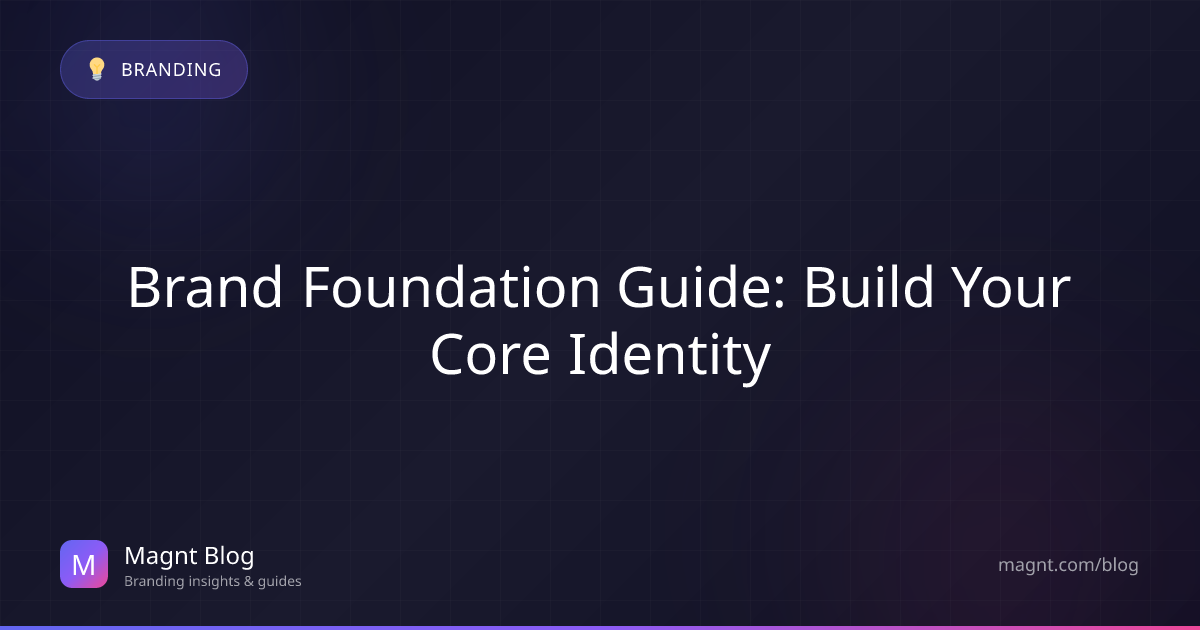 Brand Foundation Guide: Build Your Core Identity (2026) | Magnt
